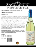 Cantina Zaccagnini Pinot Grigio Abruzzo Italy